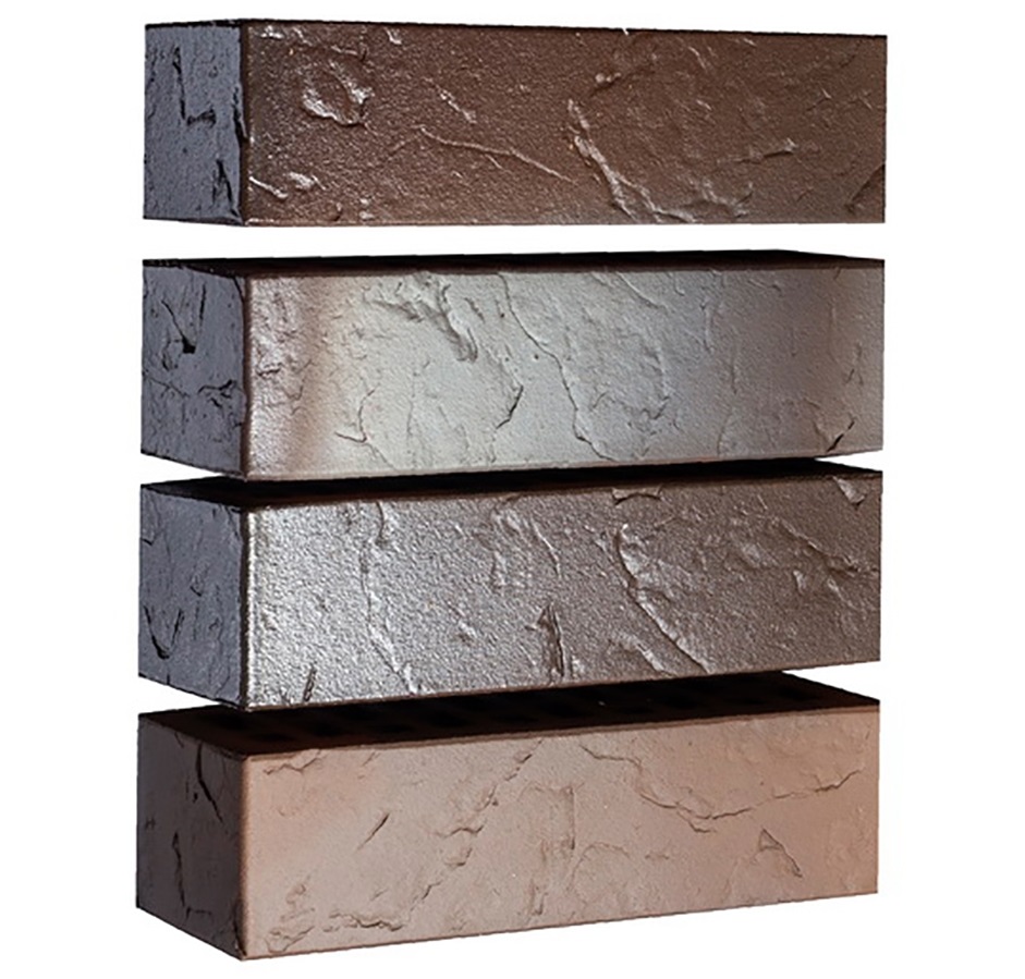 Кирпич лицевой 0,7 НФ Флеш Графит Сахара Магма