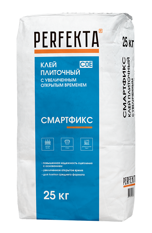 0442 Клей плиточный с увеличенным открытым временем Смартфикс C0 E, 25 кг