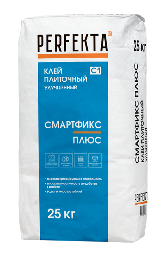 0886 Клей плиточный улучшенный Смартфикс Плюс C1, 25 кг